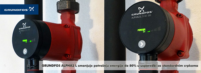 Grundfos Alpha2 cirkulacijske pumpe